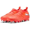Image de Puma, Garçons, Chaussures de football, FUTURE 9 MATCH FG/AG Jr (38), Orange, Rouge, Blanc, Noir, Argent
