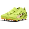 Image de Puma, Unisexe, Chaussures de football, ULTRA 6 MATCH+ FG/AG (45), Rouge, Noir, Jaune