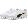 Image de Puma, Garçons, Chaussures de football, KING 20 PLAY FG/AG Jr (29), Rouge, Blanc, Jaune