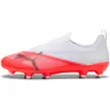 Image de Puma, Garçons, Chaussures de football, ULTRA 7 MATCH LL FG/AG Jr (37), Rouge, Blanc, Noir