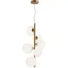 Image de Maytoni, Suspension, Dallas Suspension, lampe à suspendre 6x G9 blanc mat, couleur or (G9)