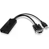 Image de Icy Box USB 2.0 & VGA zu (HDMI, 22 cm), Adaptateur données + vidéo, Noir