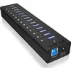 Image de Icy Box Hub 13 ports avec port USB Type-A et 1x port de chargement, IB-AC6113 (USB-B, 13 ports), Station d’accueil + hub USB, Noir