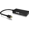 Image de Icy Box Mini DisplayPort zu (DVI, HDMI, VGA, 8.70 cm), Adaptateur données + vidéo, Noir