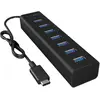 Image de Icy Box Station d'accueil multiport, hub USB 3.0 haute vitesse,IB-HUB1700-C3 (USB-C, 7 ports), Station d'accueil + hub USB, Noir