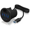 Image de Icy Box IB-HUB1403A (USB-A, 4 ports), Station d'accueil + hub USB, Noir