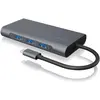Image de Icy Box IB-DK4040-CPD - USB Type-C mini Dock PD (USB-C, 10 ports), Station d'accueil + hub USB, Gris