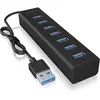 Image de Icy Box IB-HUB1700-U3 (USB-A, 7 ports), Station d’accueil + hub USB, Noir