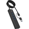 Image de ICY BOX IB-HUB1737-C3 USB 3.2 Gen 1 (3.1 Gen 1) Type-C 5000 Mbit/s Zwart