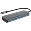 Image de Icy Box IB-DK4022a-CPD (USB-C, 6 ports), Station d'accueil + hub USB, Gris, Argent