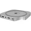Image de Icy Box Club Dock 100 Mac mini Docking Station mit NVMe (USB-C, 4 ports), Station d’accueil + hub USB, Argent