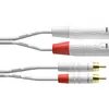 Image de Cordial CFU 3 MC SNOW - Câble de connexion asymétrique / Câble jumelé (3 m, Câbles Cinch, Câbles XLR), Câble audio