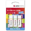 Image de Agfaphoto USB 3.2 Gen 1 32GB Color Mix MP3 (32 Go, USB-A), Clé USB, Multicolore