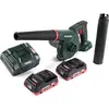Image de Metabo, Aspirateur + souffleur à feuilles, AG 18 Souffleur sur batterie 18 V + 2x batterie LiHD 4,0 Ah + chargeur (Fonctionnement sur batterie, Aspirateurs à feuilles)