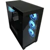 Image de LC-Power Boîtier MidiTower 715B black USB3.2/Audio,sans alimentation,SEAMLESS X (ATX, mATX, Mini-ITX), Boîtier PC, Noir