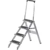 Image de kaiserkraft, Échelle, Escalier pliable en aluminium (Marchepied pliant, 143 cm)