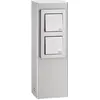 Image de LCD, Multiprise, colonne de prises en acier inoxydable IP44 avec 2 prises de courant (2x, CEE 7/4)