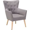 Image de Beliani, Fauteuil, Fotel gris ANGEN