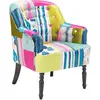 Image de Beliani, Fauteuil, Bilijani Fotel Patchwork Bleu MANDALI