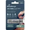Image de MediaRange Combo-Stick (512 Go, USB-A), Clé USB, Argent