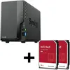 Image de Synology DiskStation DS224+ 2 Einschübe + 2x WD Red (2 x 4 To, WD Red), NAS, Noir