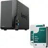 Image de Synology DiskStation DS224+ 2 Einschübe NAS-Server Leergehäuse + 2x Plus 3.5"" SATA HDD... (2 x 6 To), NAS, Noir