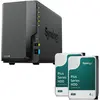 Image de Synology DiskStation DS224+ 2 baies Serveur NAS boîtier vide (DS224+) + 16TB (2x8TB)... (2 x 8 To), NAS, Noir