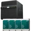 Image de Synology DiskStation DS423 4 baies serveur NAS boîtier vide + 4x Plus 3.5"" SATA 6Gb/... (4 x 8 To), NAS, Noir