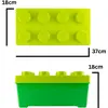 Image de LEGO 2 Boîtes de Rangement Moyennes Vertes + Jaunes avec Couvercle Empilable (LEGO Classic)