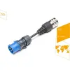 Image de Juice Technology, Voiture électrique : câble de recharge, Juice Booster Adapter Industriestecker (CEE16 bleu, 3.70 kW, 16 A)