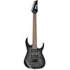Image de Ibanez gitaar GRG7221QA-TKS Transparent Black Sunburst 7-string (Guitare classique, Art Grain quilted top en érable sur un corps en peuplier), Guitare, Noir