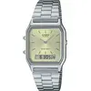 Image de Casio, Montre, AQ-230A-9AMQYES, Argent, Or, Vert, (Montre analogique, Montre numérique, 28 mm)
