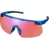 Image de Shimano, Lunettes de sport, S-Phyre 2 Bleu Métallique Ridescape Offroad (Extra mat Blanc, Route Ridescape), Bleu