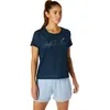 Image de ASICS Performance, Femmes, T-shirt de sport, Ventilate Ss Top Lady Bleu français (XS), Bleu, XS