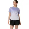 Image de ASICS, Femmes, T-shirt de sport, T-Shirt Road Fade (M), Blanc, Violet, Bleu, M