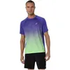 Image de ASICS, Hommes, T-shirt de sport, Road Fade Ss Top Men (L), Bleu, Vert, L