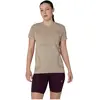 Image de ASICS, Femmes, T-shirt de sport, Haut sans coutures Road en acier inoxydable pour femme (XS), Beige, XS