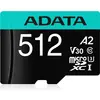Image de Adata Premier Pro Adaptateur inclus (512 Go, microSDHC, U3, UHS-I), Carte mémoire, Noir