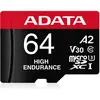 Image de Adata High Endurance (64 Go, microSDXC, U3, UHS-I), Carte mémoire, Noir, Rouge