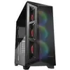Image de Cougar Case DarkBlader X5 RGB Tour moyenne Double 360mm water cooling 4mm Tempered Glass ARGB fans x 3 (ATX, mATX, Mini-ITX, SSI CEB), Boîtier PC, Noir