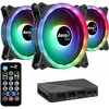 Image de Aerocool Ventilateur Duopro Argb +hub+remote Control 120 Mm 3 Unités