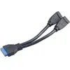 Image de Akasa Interne USB 3.0 vers externe USB 3.0 (0.15 m), Câble d'interface