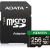 Image de Adata microSD 256GB Speed Plus UHS-I U3 + adaptateur (256 Go, microSDXC, U3, UHS-I), Carte mémoire, Noir, Vert, Blanc