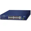 Image de Planet 16 ports 10/100TX 802.3at PoE (18 ports), Switch réseau, Bleu