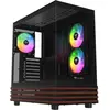 Image de Thermaltake View 270 Plus WS ARGB (schwarz/holz, Tempered Glass x 2, Holz-Struktur) (ATX, E-ATX, mATX, Mini-ITX), Boîtier PC, Noir