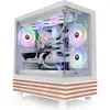 Image de Thermaltake View 270 Plus WS ARGB (weiss/holz, Tempered Glass x 2, Holz-Struktur) (ATX, mATX, Mini-ITX), Boîtier PC, Blanc