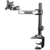 Image de Aavara Support de base à pince avec 2 bras pour écran plat 15-24 pouces (Tables, 24.02", 6 kg), Support de moniteur, Noir, Argent