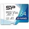 Image de Silicon Power Supérieur Pro 64GB microSDXC Ad. (64 Go, microSDXC, U3, UHS-I), Carte mémoire, Or, Blanc
