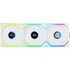 Image de Lian-Li UNI FAN SL Wireless LCD Lüfter, ARGB, PWM, 3er-Pack inkl. Controller - 120 mm, weiss (120 mm, 3x), Ventilateur PC, Blanc