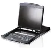 Image de Aten 8x PS/2-USB-VGA double rail LCD-KVM, port Daisy-Chain, RJ-11, TFT-LCD, Hz, 5 ms, 250 cd/m², AC GB, Commutateur KVM, Noir
